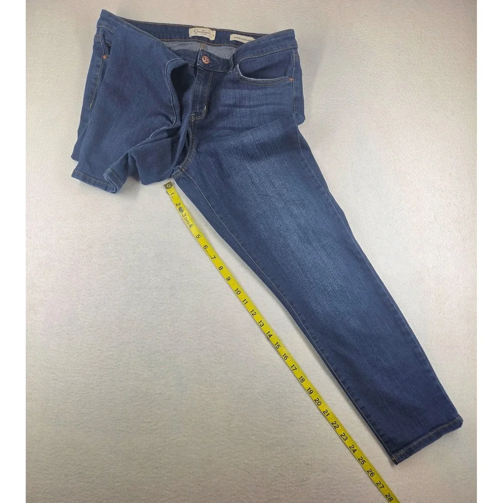 Jessica Simpson Forever Rolled Ankle Jeans Dark Wash Slim Leg Size 31